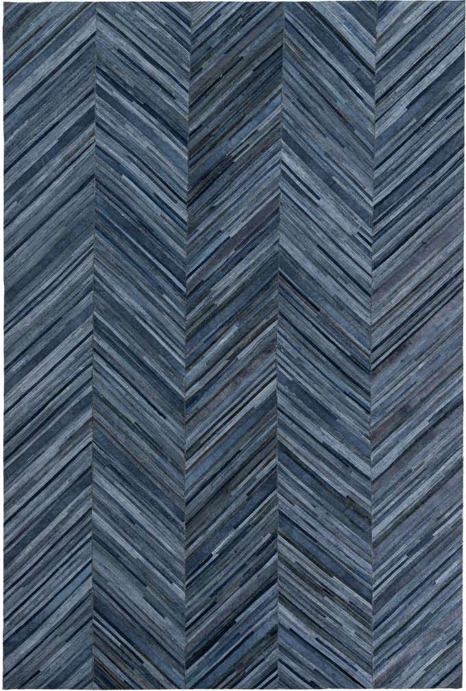 5' 4 x 8' Cowhide Leather Rug