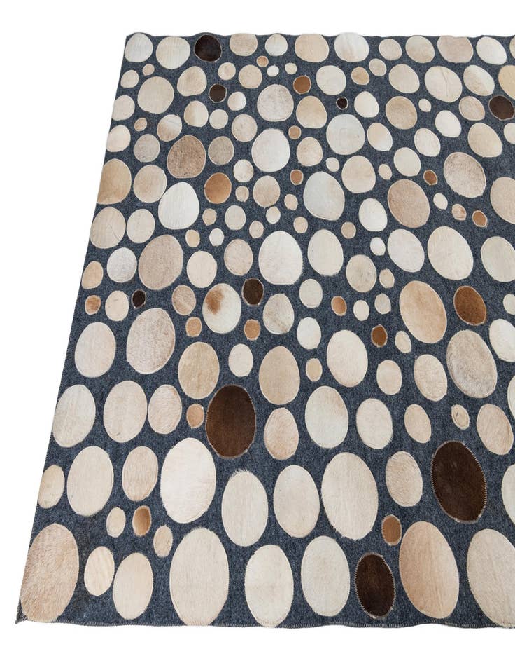 Detail image of 5' 2 x 7' 6 Cowhide Leather Rug