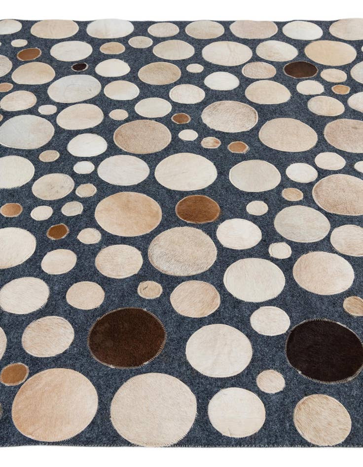 Detail image of 5' 2 x 7' 6 Cowhide Leather Rug