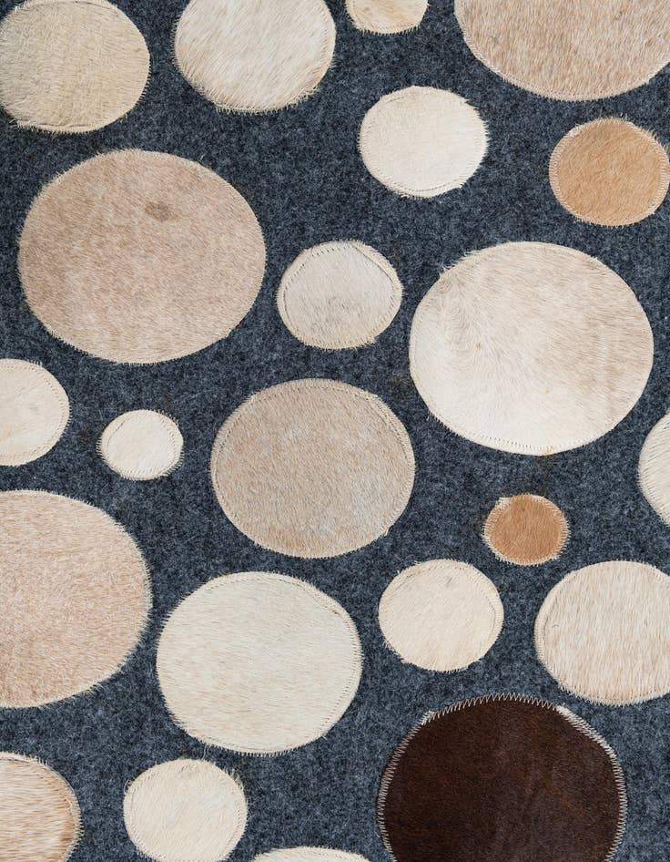 Detail image of 5' 2 x 7' 6 Cowhide Leather Rug