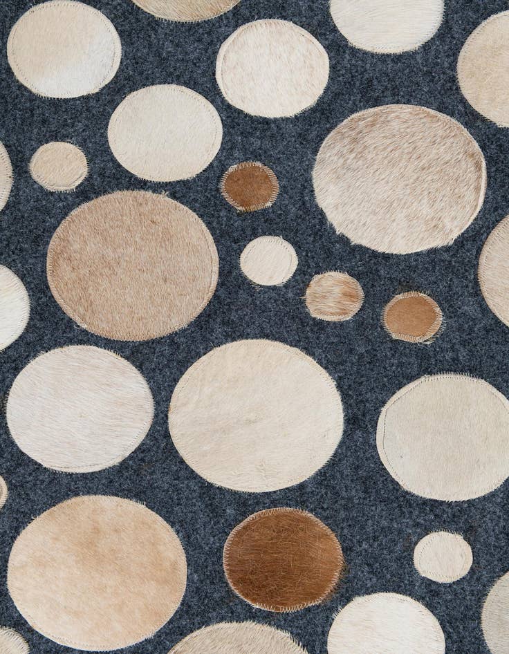 Detail image of 5' 2 x 7' 6 Cowhide Leather Rug