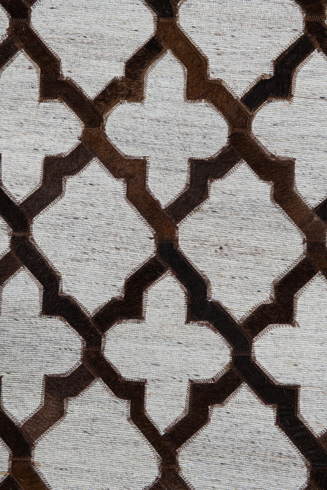 8' x 9' 10 Cowhide Leather Rug