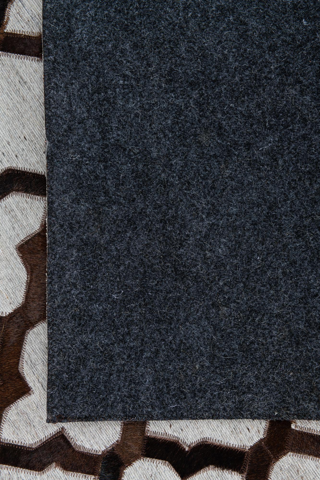 8' x 9' 10 Cowhide Leather Rug