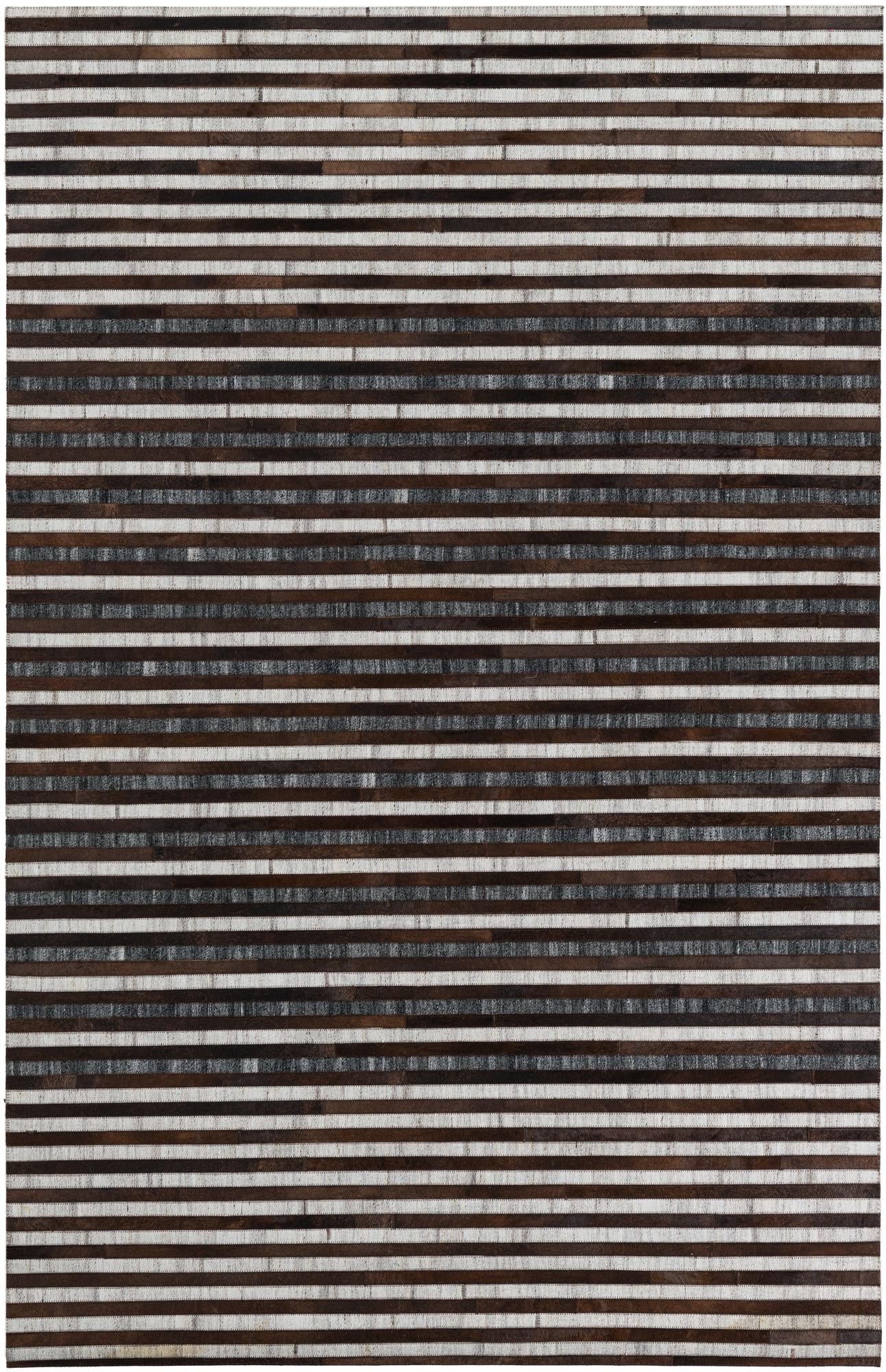 5' 1 x 7' 10 Cowhide Leather Rug