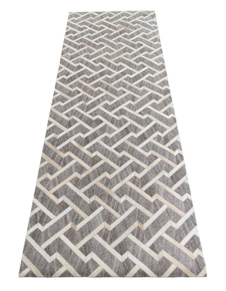 Detail image of 5' 2 x 7' 10 Cowhide Leather Rug