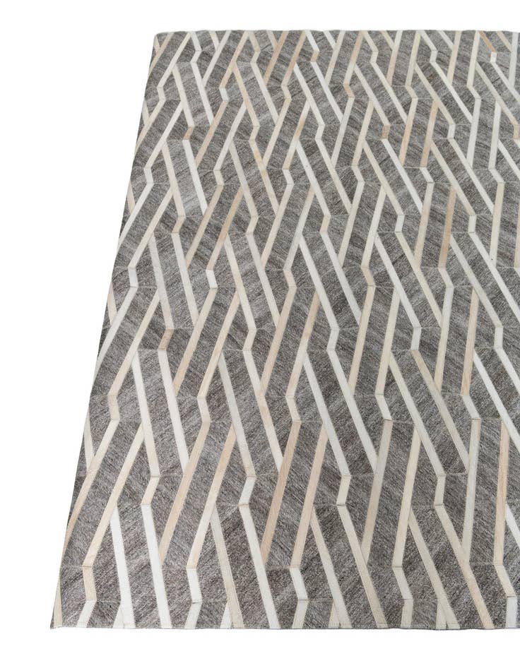 Detail image of 5' 2 x 7' 10 Cowhide Leather Rug