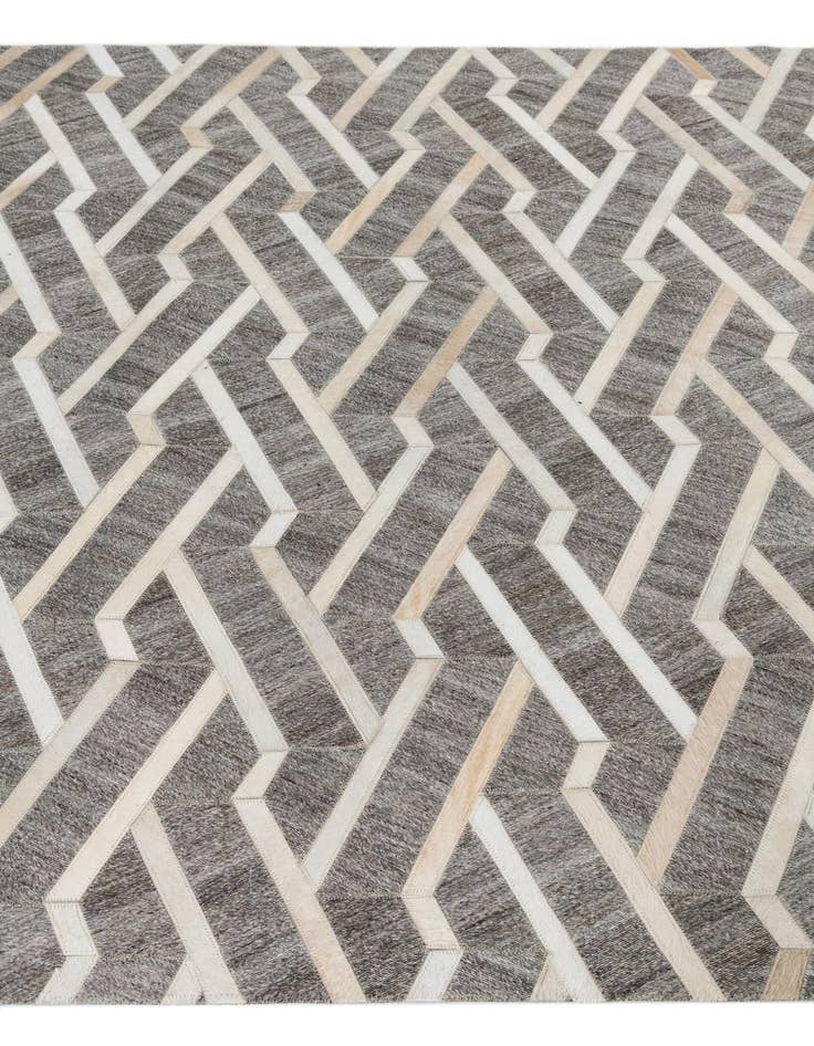 Detail image of 5' 2 x 7' 10 Cowhide Leather Rug