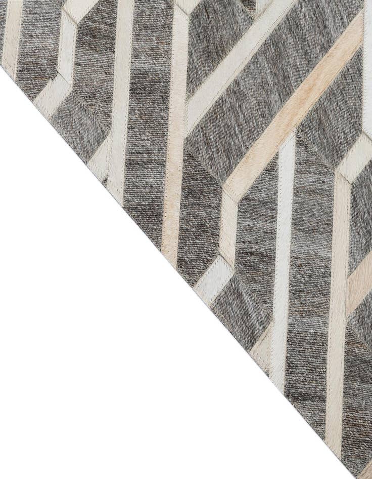 Detail image of 5' 2 x 7' 10 Cowhide Leather Rug