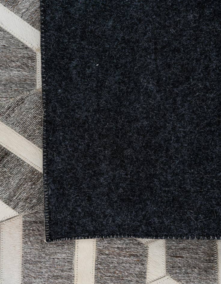 Detail image of 5' 2 x 7' 10 Cowhide Leather Rug