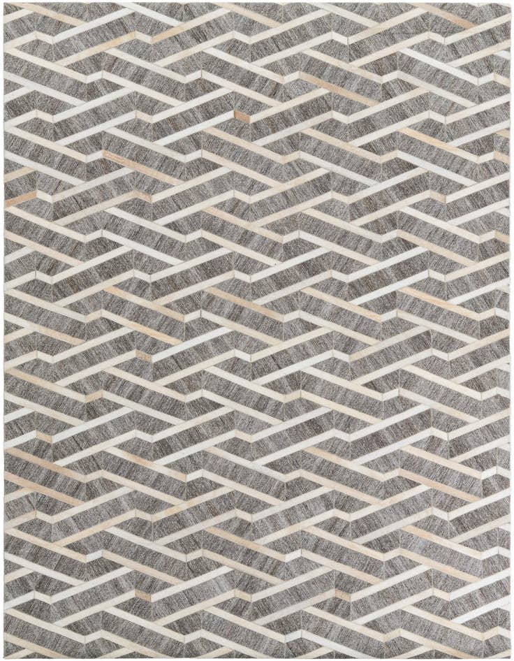 Detail image of 5' 2 x 7' 10 Cowhide Leather Rug