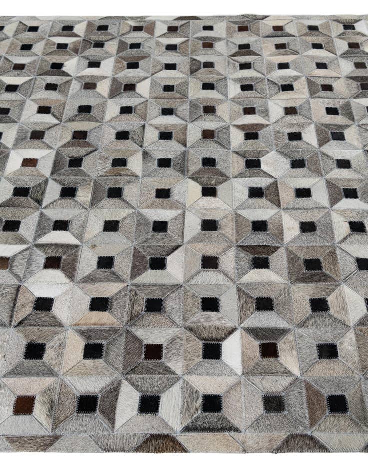 Detail image of 5' 1 x 8' Cowhide Leather Rug