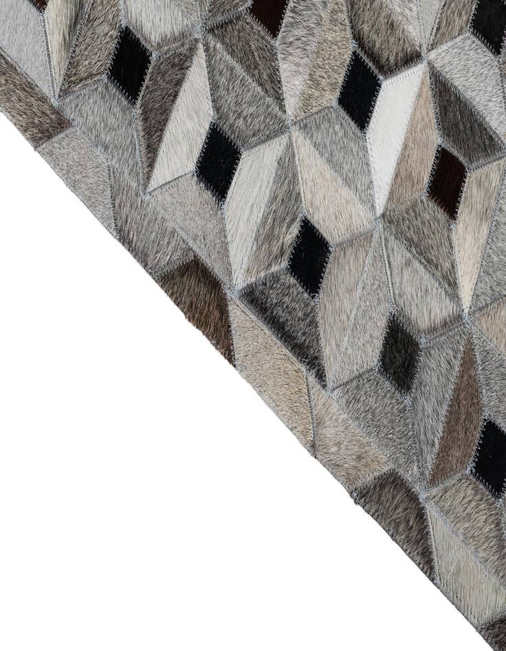 Detail image of 5' 1 x 8' Cowhide Leather Rug