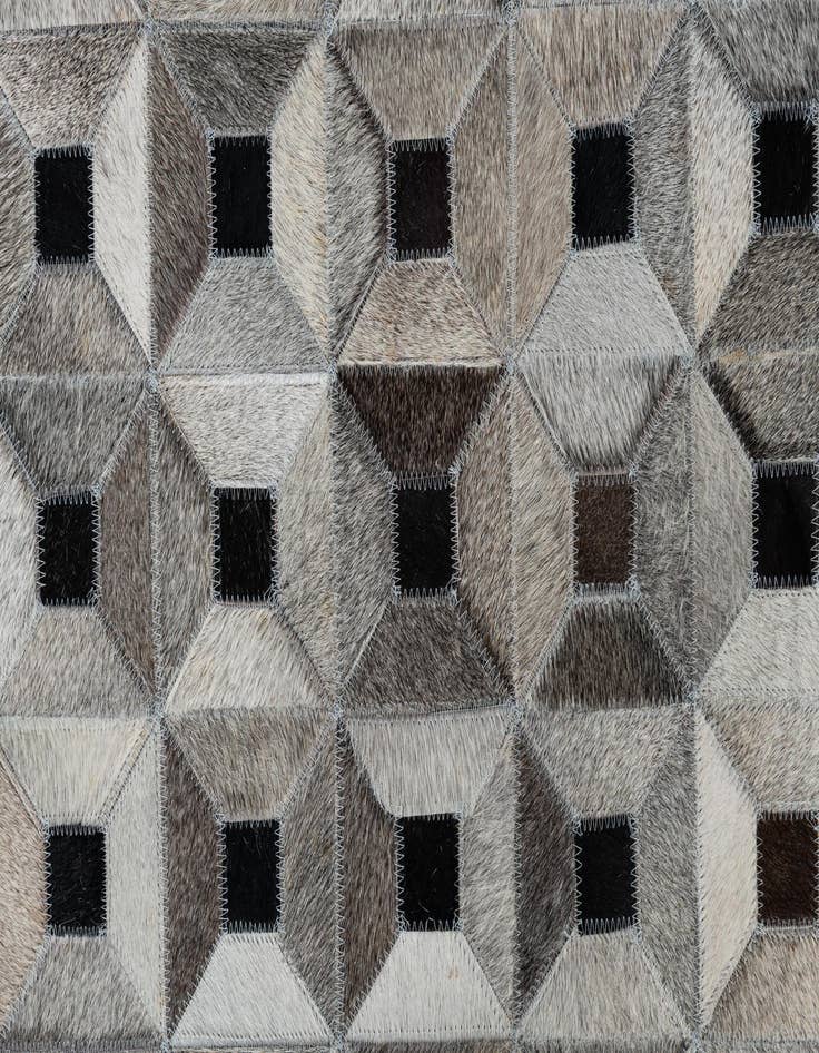 Detail image of 5' 1 x 8' Cowhide Leather Rug