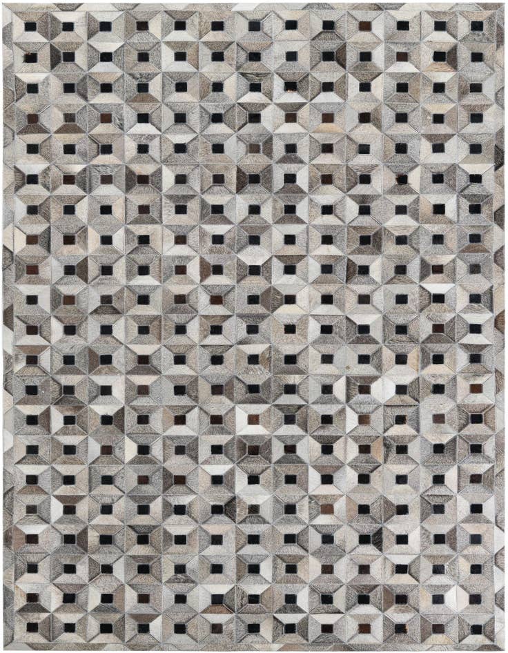 Detail image of 5' 1 x 8' Cowhide Leather Rug