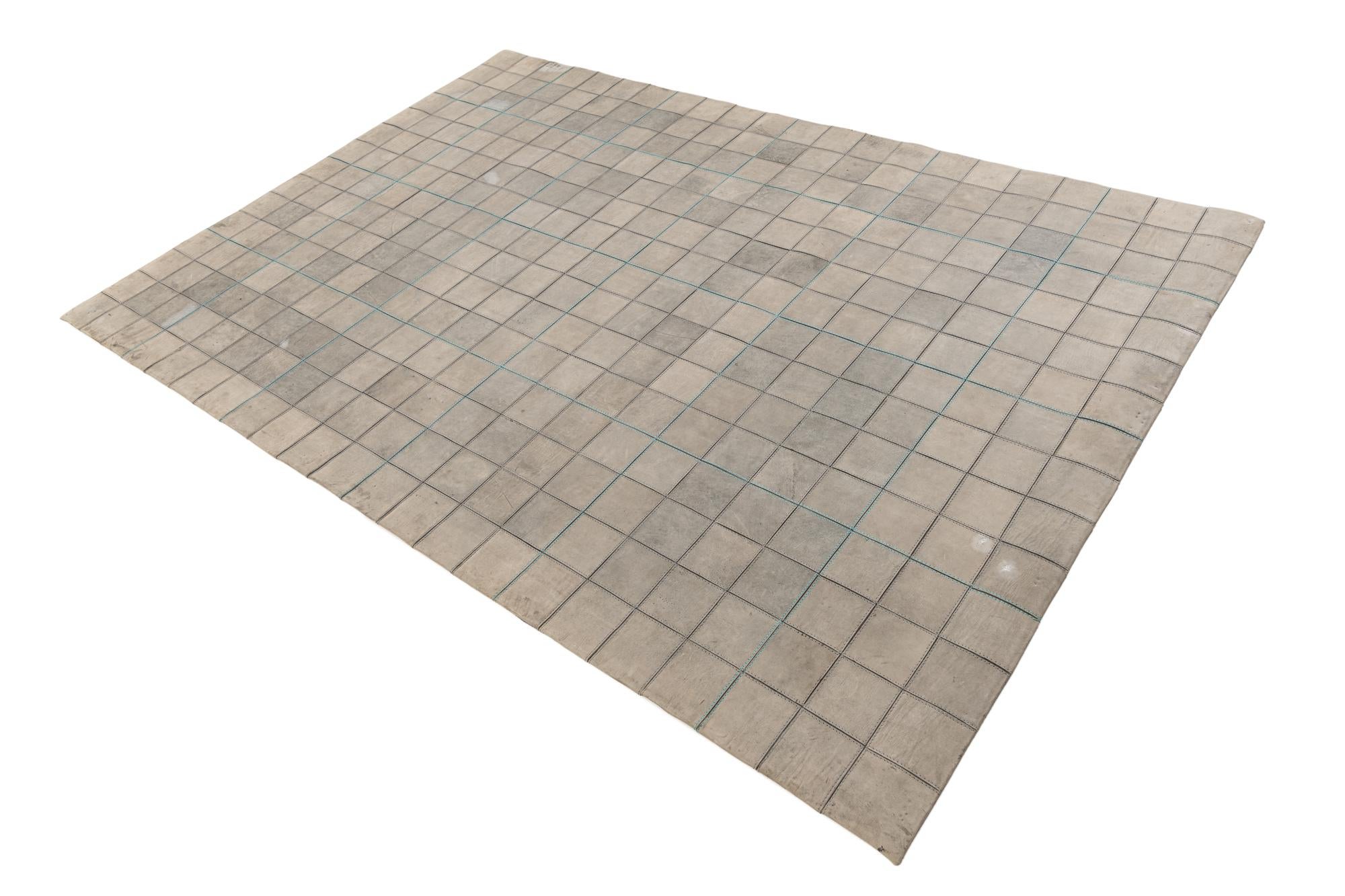 5' 1 x 7' 4 Cowhide Leather Rug