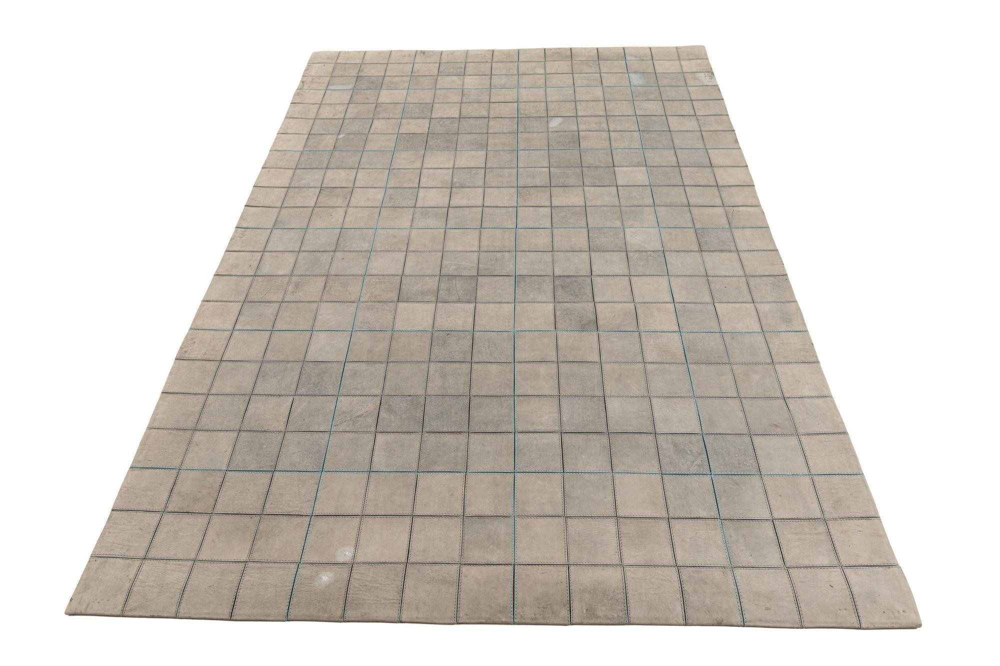5' 1 x 7' 4 Cowhide Leather Rug