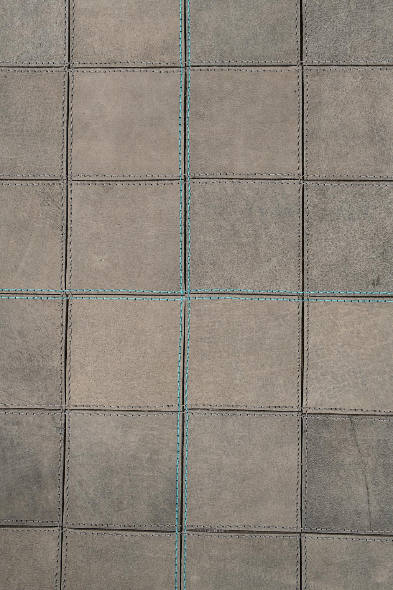 5' 1 x 7' 4 Cowhide Leather Rug