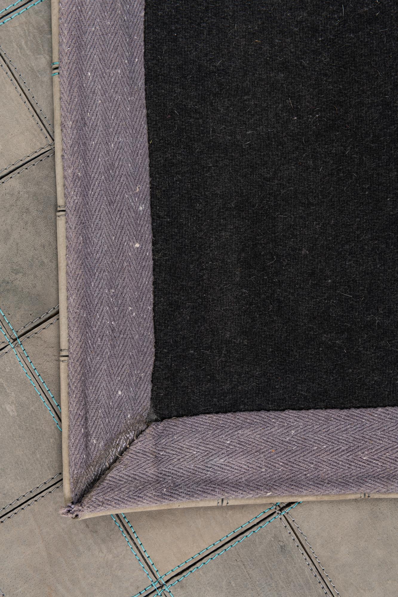 5' 1 x 7' 4 Cowhide Leather Rug