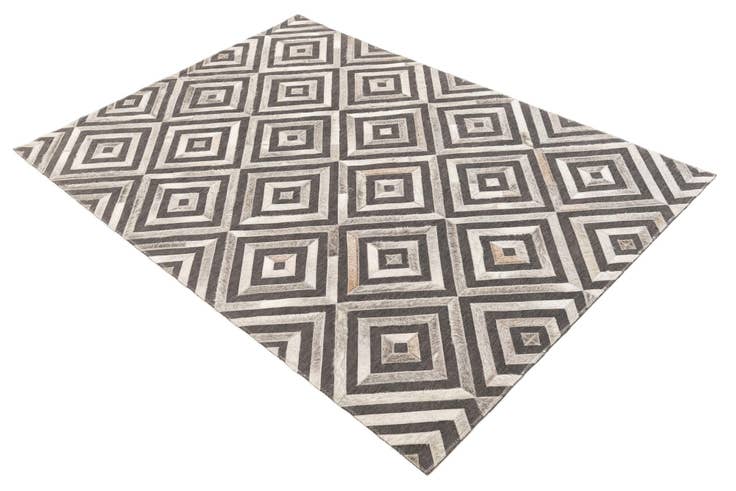 Detail image of 3' 10 x 5' 5 Cowhide Leather Rug