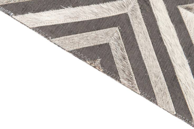 Detail image of 3' 10 x 5' 5 Cowhide Leather Rug