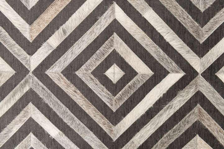 3' 10 x 5' 5 Cowhide Leather Rug