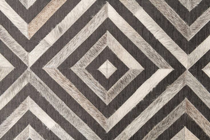 Detail image of 3' 10 x 5' 5 Cowhide Leather Rug