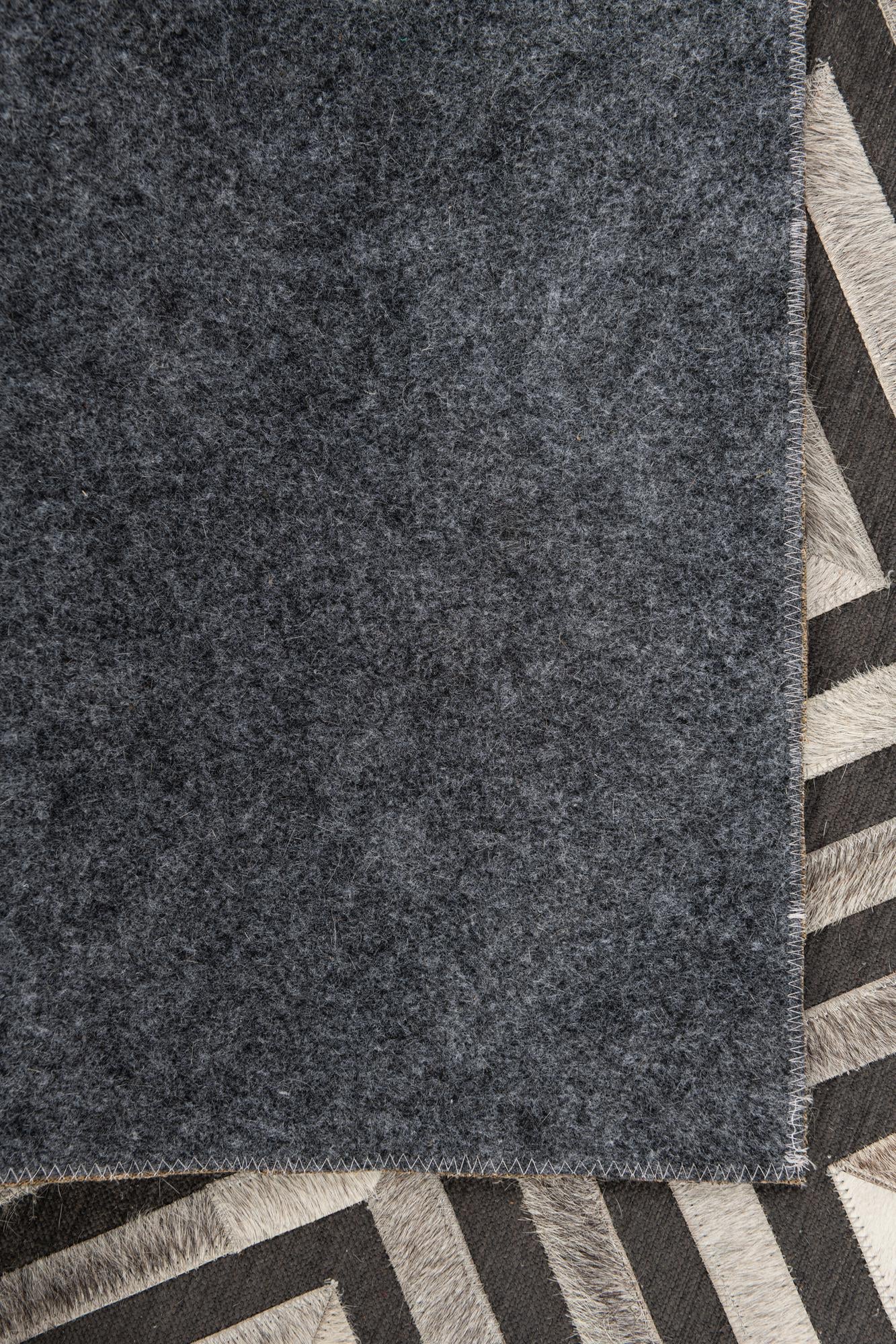 3' 10 x 5' 5 Cowhide Leather Rug