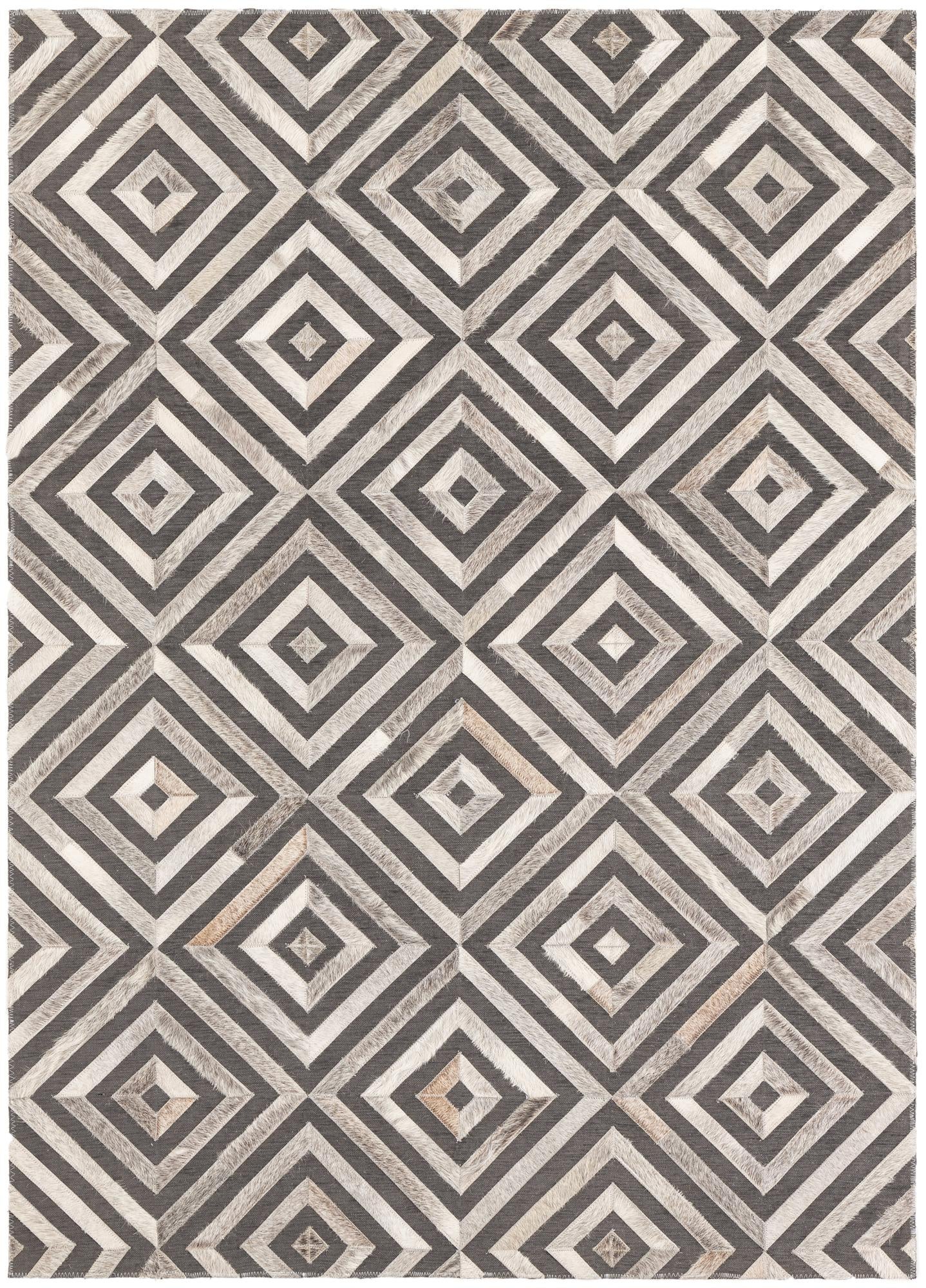 3' 10 x 5' 5 Cowhide Leather Rug