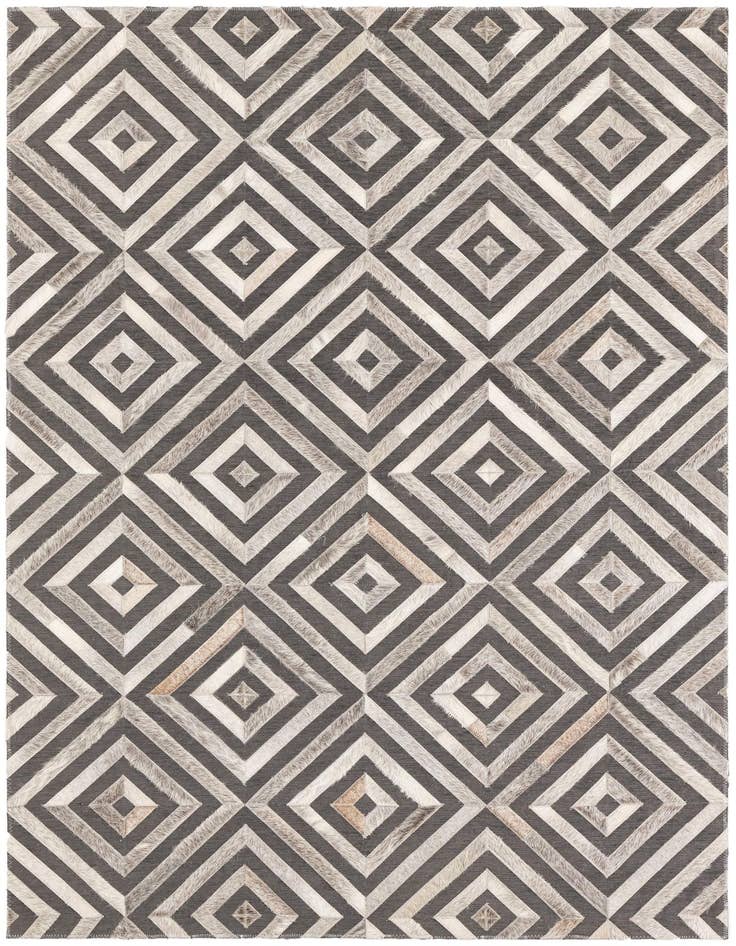 Detail image of 3' 10 x 5' 5 Cowhide Leather Rug