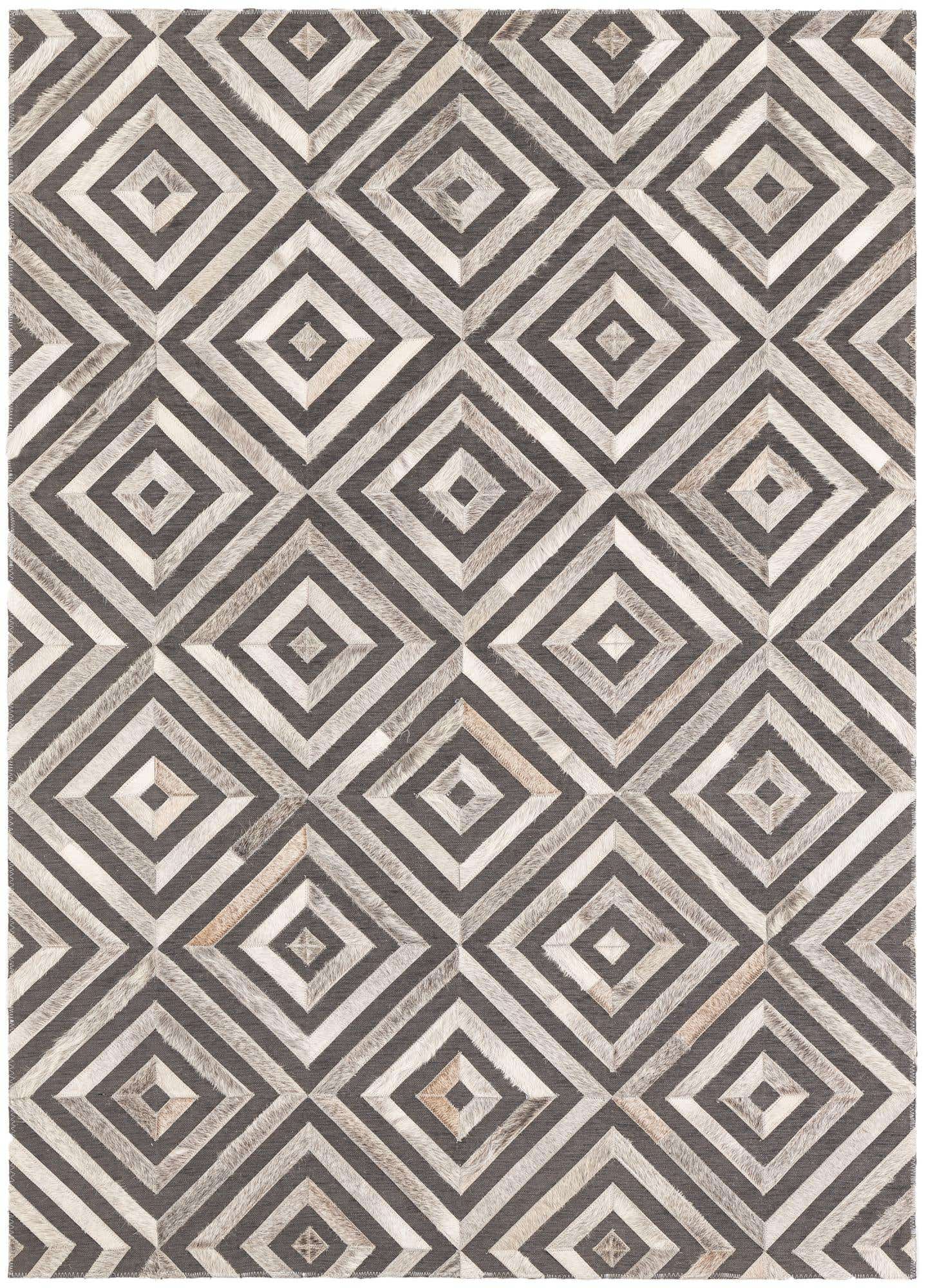 3' 10 x 5' 5 Cowhide Leather Rug
