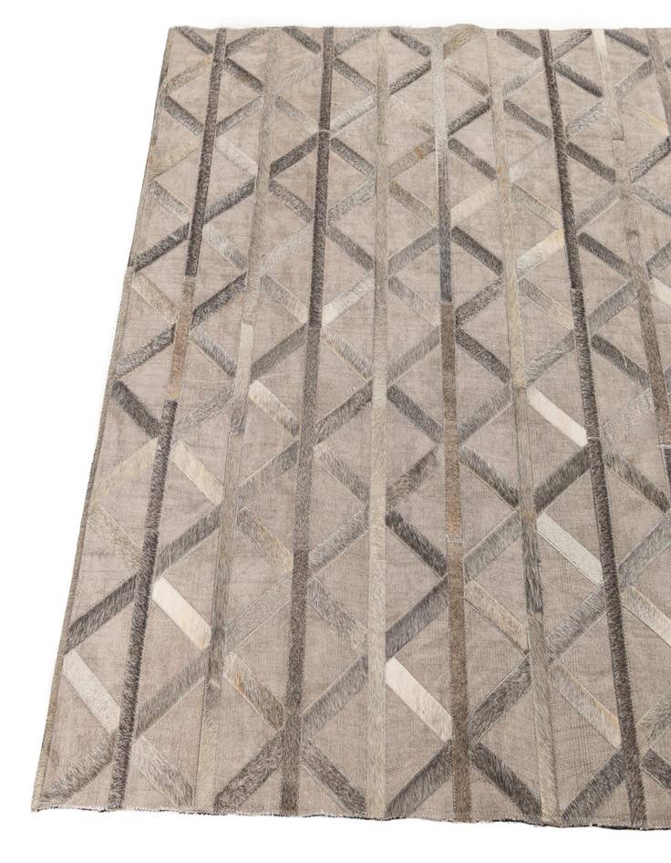 Detail image of 3' 10 x 5' 10 Cowhide Leather Rug