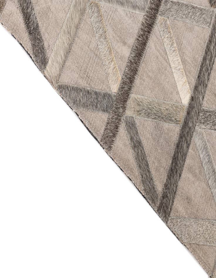 Detail image of 3' 10 x 5' 10 Cowhide Leather Rug