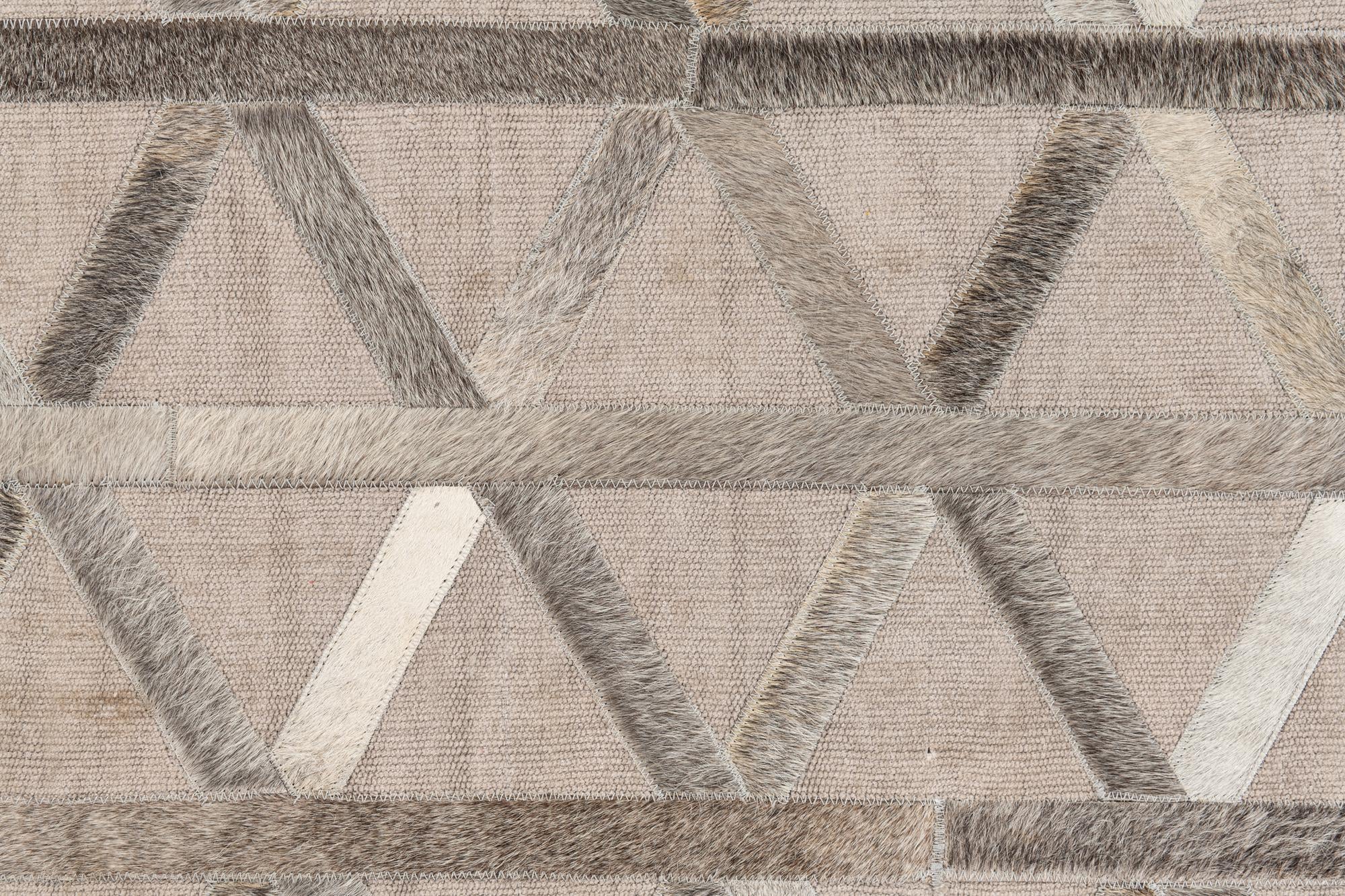 3' 10 x 5' 10 Cowhide Leather Rug