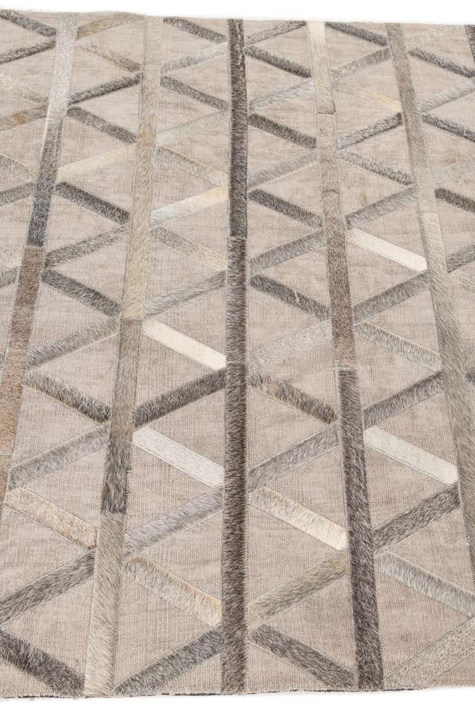 3' 10 x 5' 10 Cowhide Leather Rug