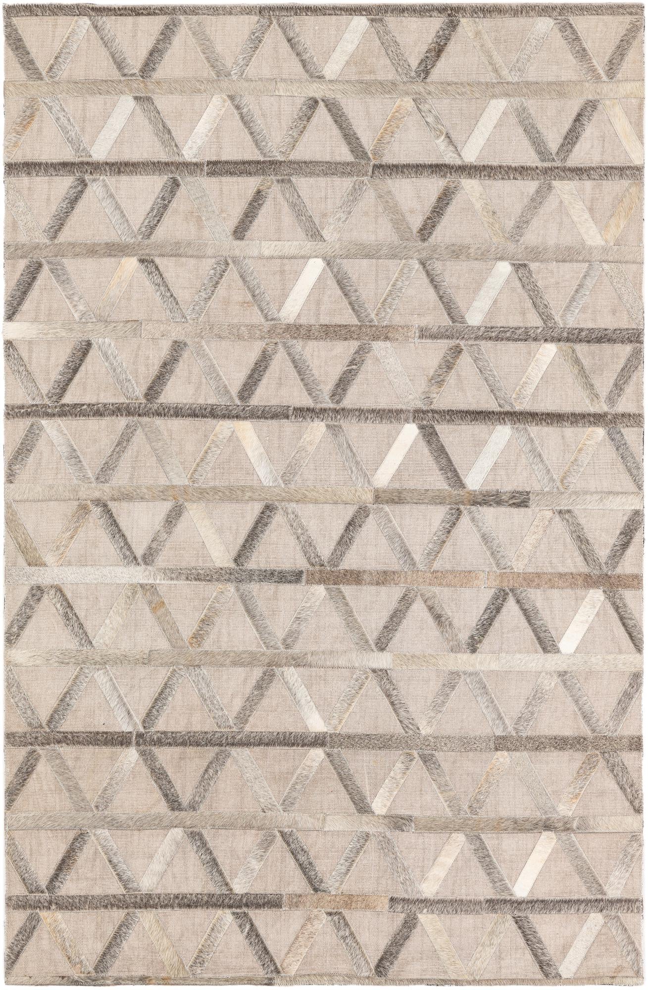 3' 10 x 5' 10 Cowhide Leather Rug