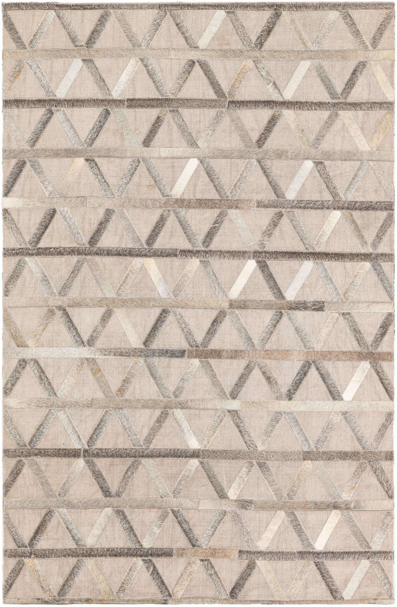 3' 10 x 5' 10 Cowhide Leather Rug