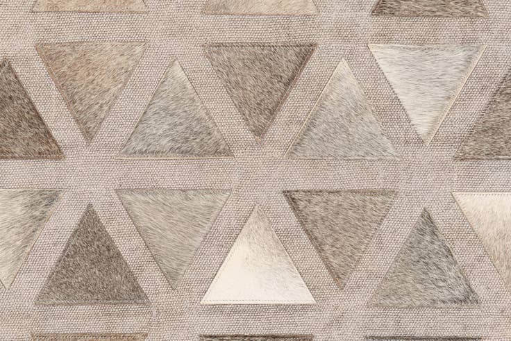 Detail image of 4' x 5' 10 Cowhide Leather Rug