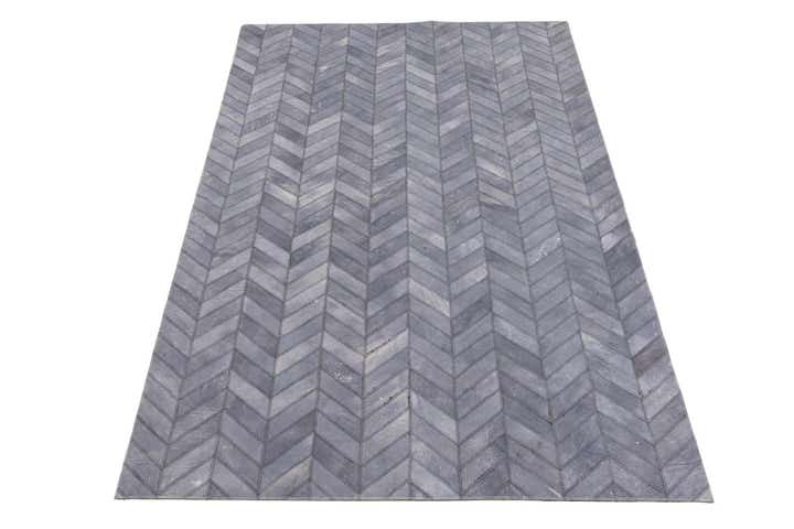3' 8 x 5' 5 Cowhide Leather Rug