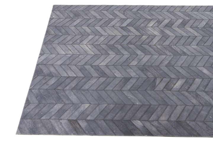 3' 8 x 5' 5 Cowhide Leather Rug