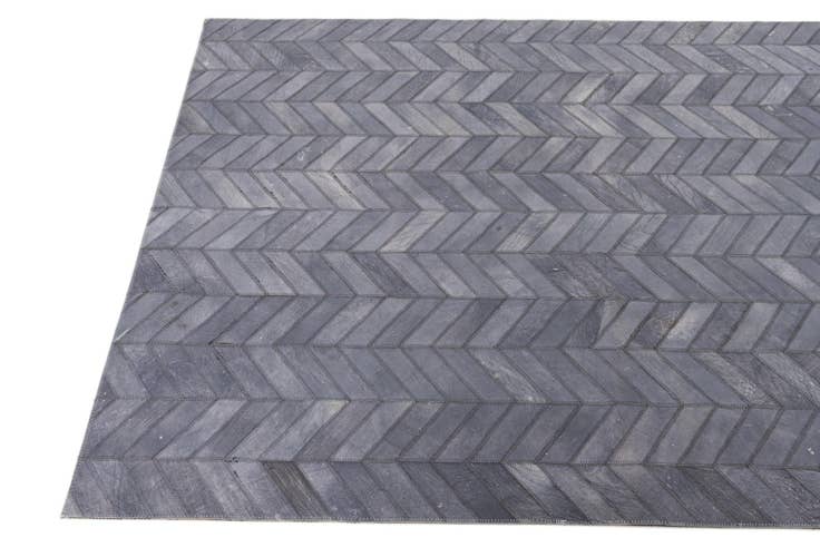 Detail image of 3' 8 x 5' 5 Cowhide Leather Rug