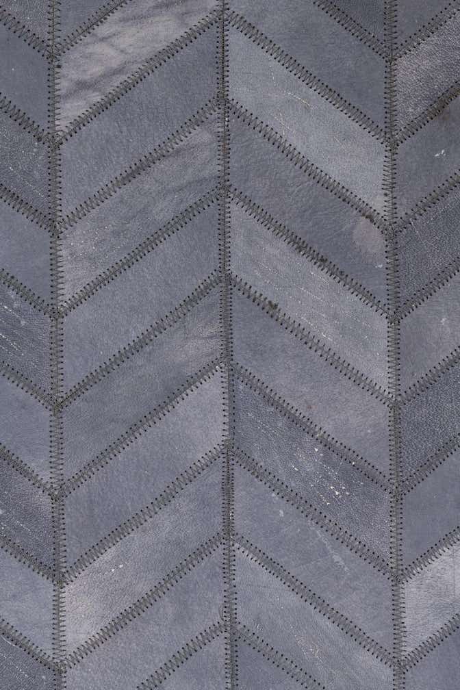 3' 8 x 5' 5 Cowhide Leather Rug