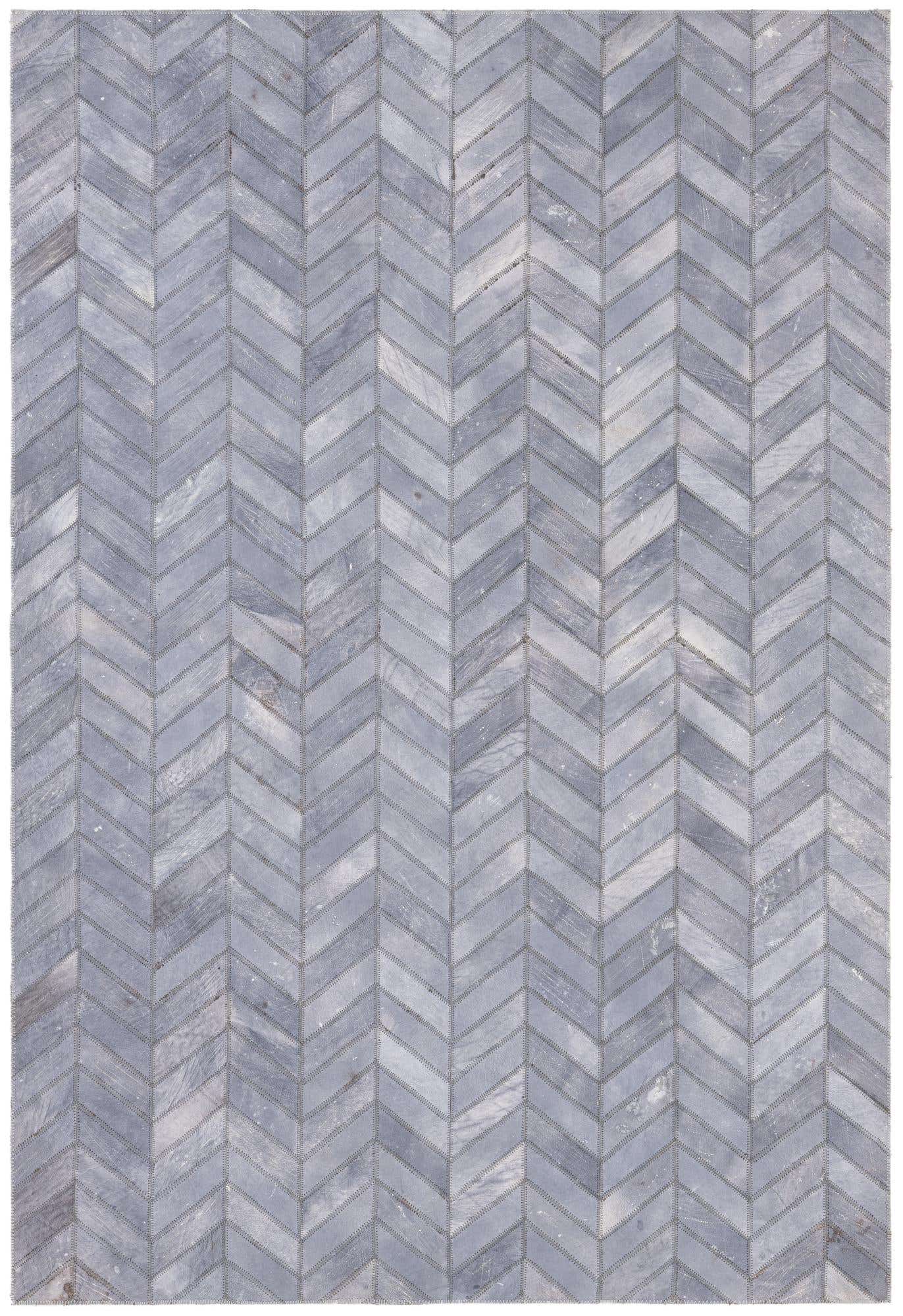 3' 8 x 5' 5 Cowhide Leather Rug
