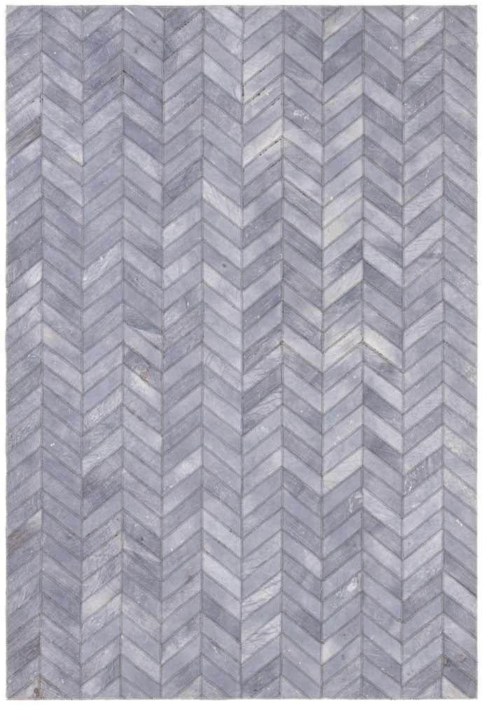 3' 8 x 5' 5 Cowhide Leather Rug