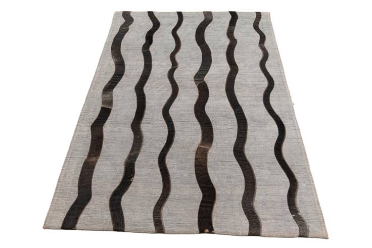 Detail image of 4' x 5' 7 Cowhide Leather Rug