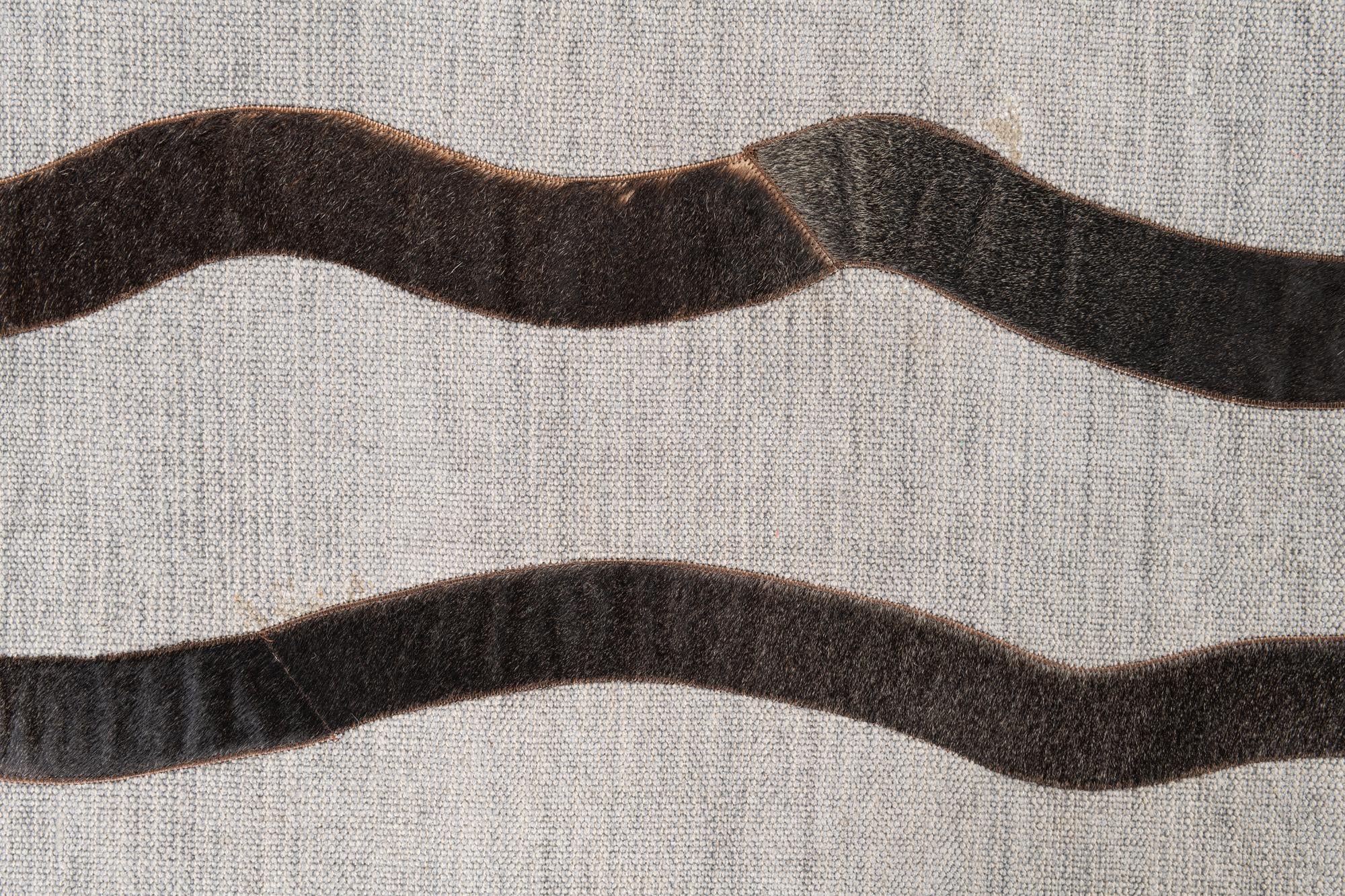 4' x 5' 7 Cowhide Leather Rug