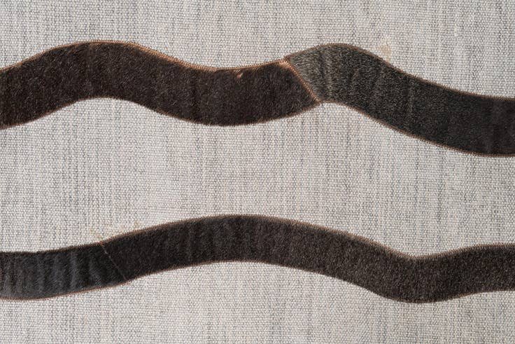 Detail image of 4' x 5' 7 Cowhide Leather Rug
