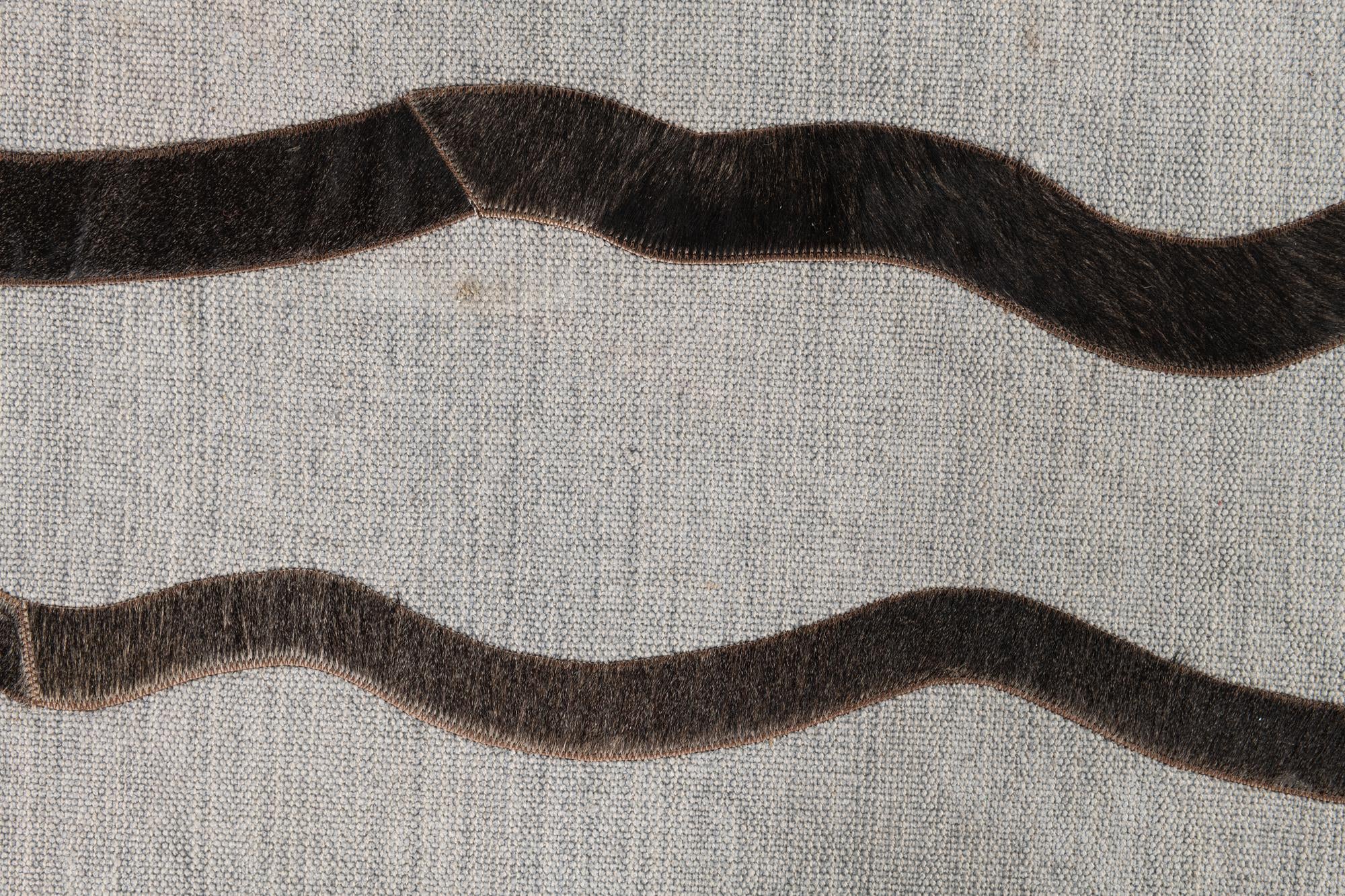 4' x 5' 7 Cowhide Leather Rug