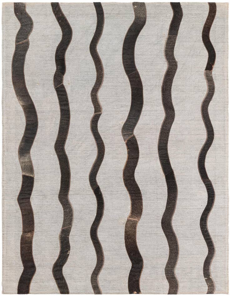 Detail image of 4' x 5' 7 Cowhide Leather Rug