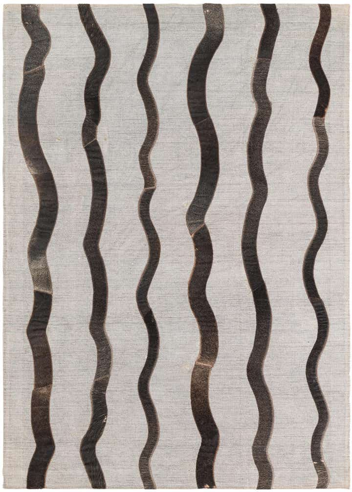 4' x 5' 7 Cowhide Leather Rug