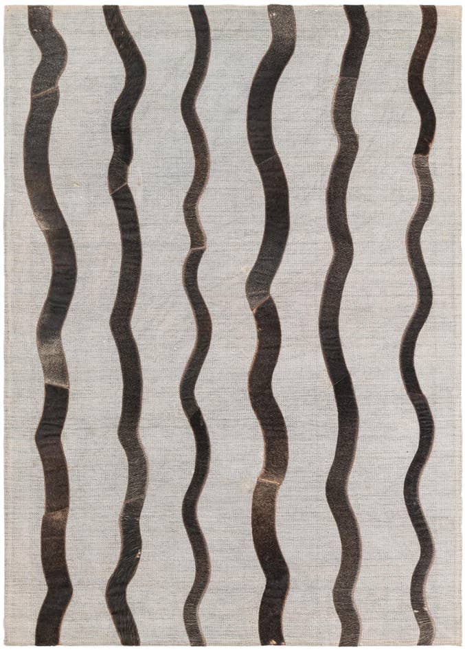Detail image of 4' x 5' 7 Cowhide Leather Rug